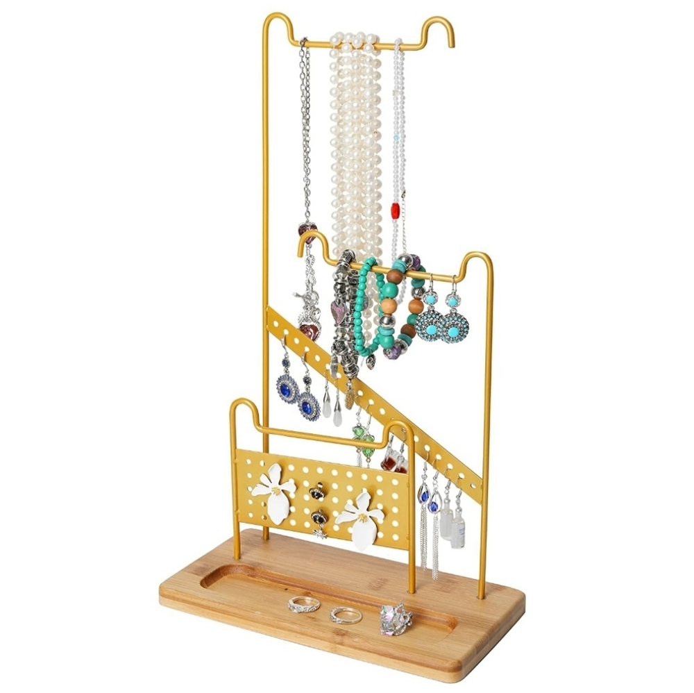 Gold Jewelry Organizer Stand